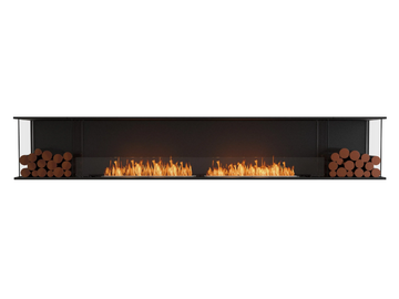 FLEX 122BY BX2 - Bioethanol steel Fireplace insert with Panoramic Glass by EcoSmart Fire - view 3